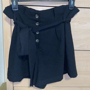 Black Forever21 Paper Bag Shorts